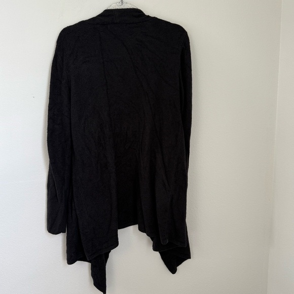 Barefoot Dreams CozyChic Lite Island Wrap Open Front Cardigan Black Size L/XL - Picture 7 of 11